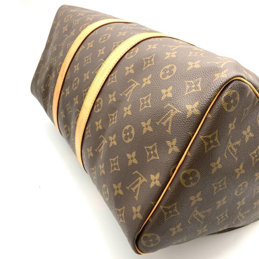 LOUIS VUITTON Authentic Brown Monogram Canvas Keepall 45 Boston Bag - Picture 4 of 9